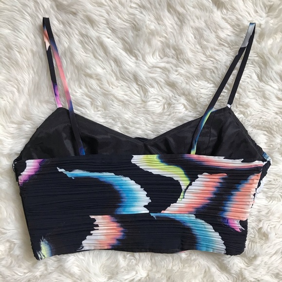 NWT A.L.C. Pleated Printed Camisole Crop Top - Picture 7 of 14
